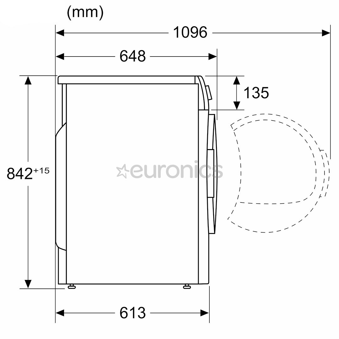 Bosch, Series 6, 9 kg, dziļums 61.3 cm - Veļas žāvētājs