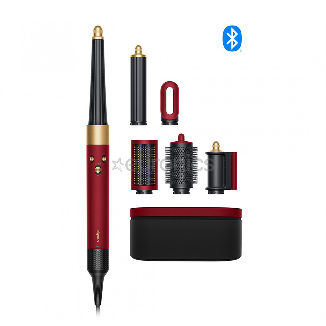 Dyson Airwrap i.d.™, Bluetooth®, 1300 W, Straight+Wavy, Red Velvet/Gold, sarkana/zelta - Matu veidotājs