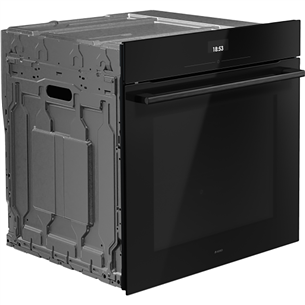 Asko, 71 L, pyrolytic cleaning, black - Built-in oven