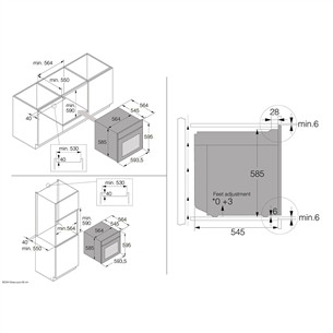 Asko, 71 L, pirolītiskā tīrīšana, melna - Iebūvējama elektriskā cepeškrāsns
