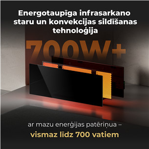 Aeno, 700 Вт, черный - Умный электрический радиатор