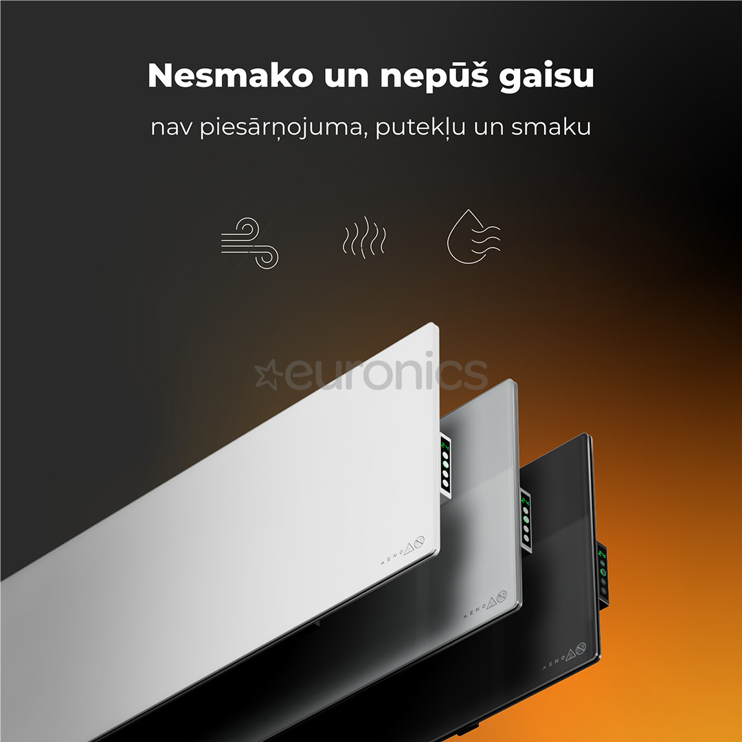 Aeno, 700 Вт, черный - Умный электрический радиатор