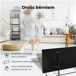 Aeno, 700 Вт, черный - Умный электрический радиатор