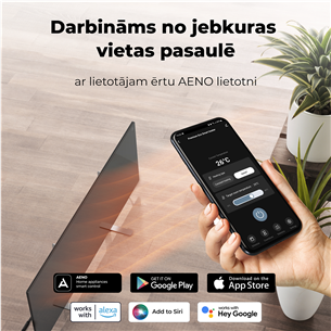 Aeno, 700 W, black - Premium Eco Smart heater