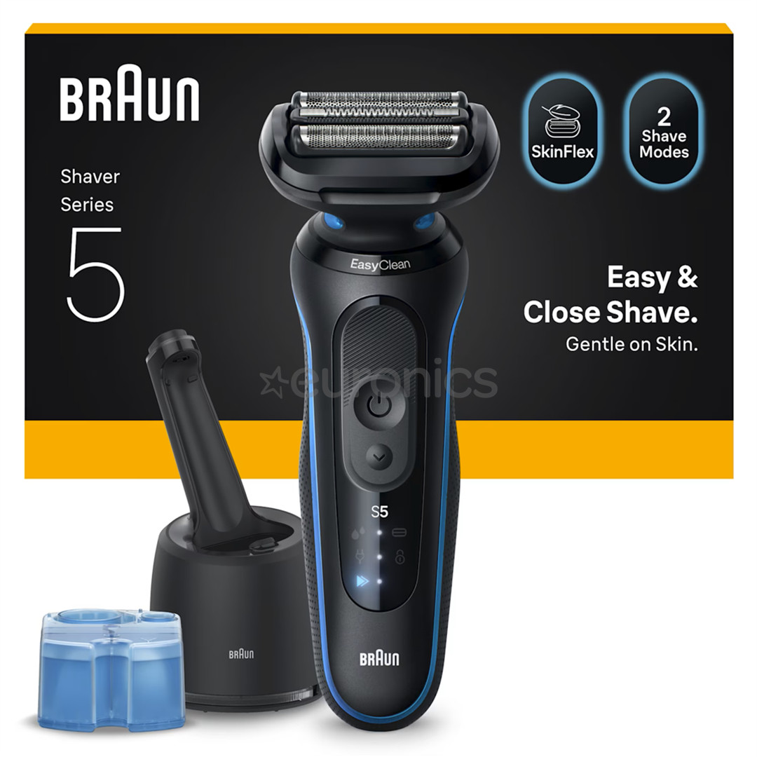 Braun Series 5, Wet & Dry, melna/zila - Skuveklis