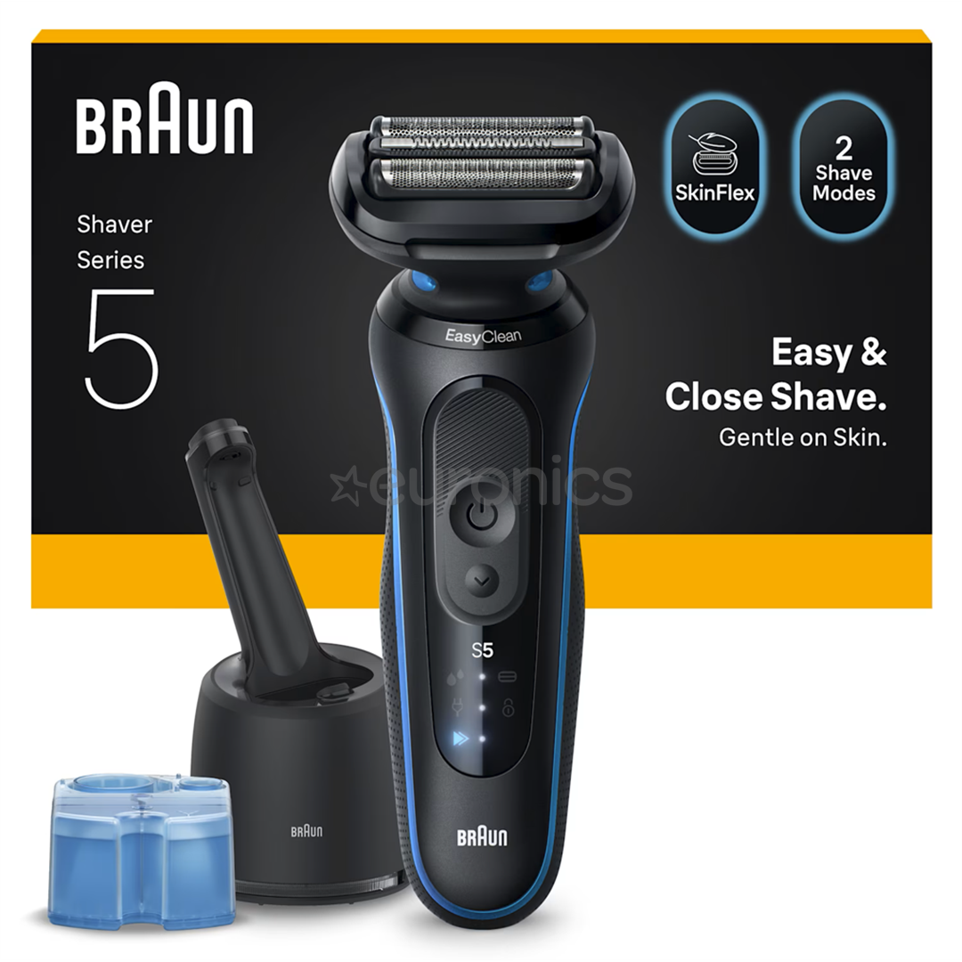 Braun Series 5, melna/zila - Skuveklis