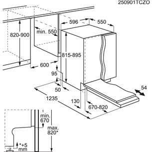 AEG 9000 Series, 14 комплектов посуды, ширина 59,6 см- Интегрируемая посудомоечная машина