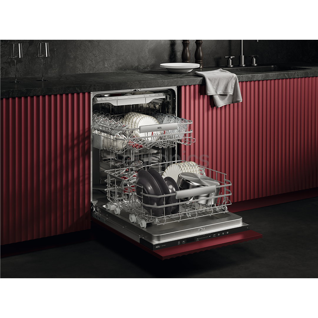 AEG 9000 Series, 14 комплектов посуды, ширина 59,6 см- Интегрируемая посудомоечная машина