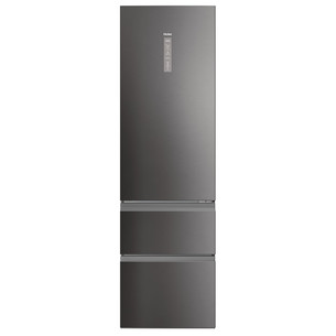 Haier 3D 60 Series 7, No Frost, 414 л, высота 205 см, темная нерж. сталь - Холодильник HTW7620DNMP