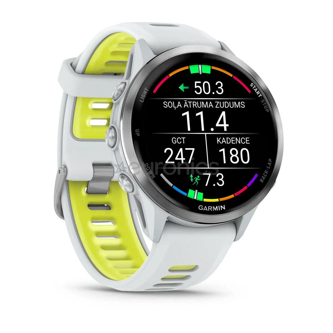 Garmin Forerunner 970, white/yellow - Sports watch