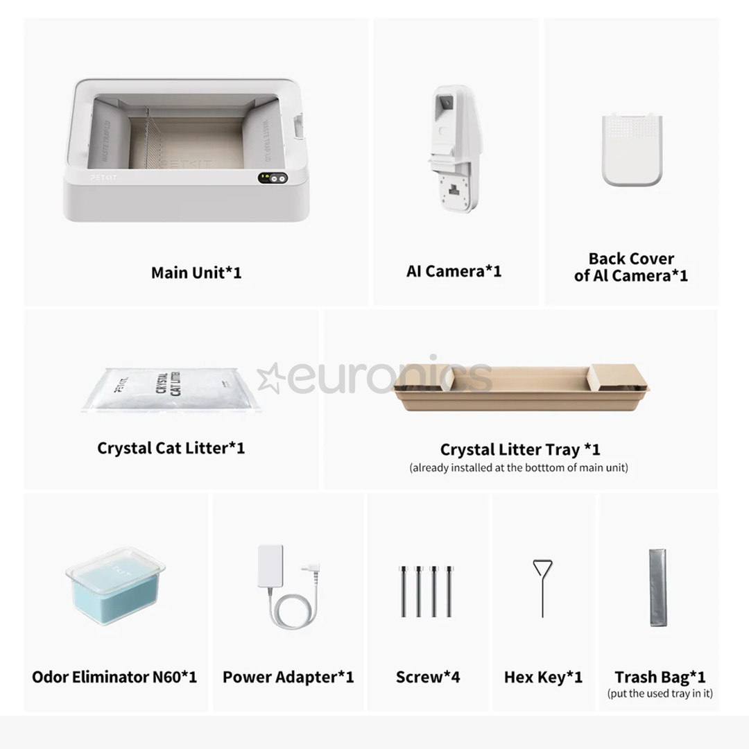 Petkit Purobot Crystal Duo, белый - Автоматический кошачий туалет
