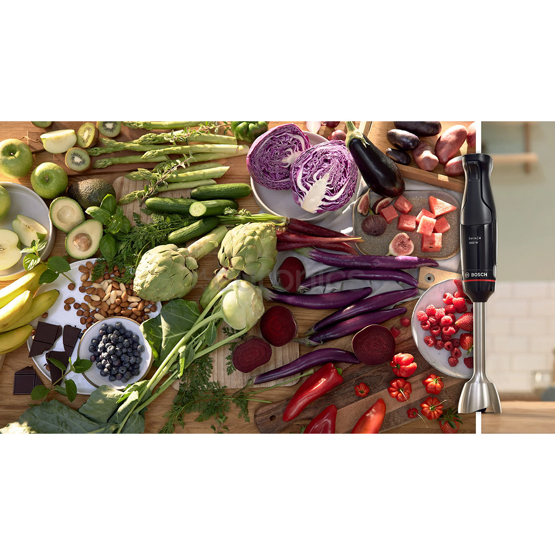 Bosch ErgoMaster, Series 4, 1000 W, black - Hand blender