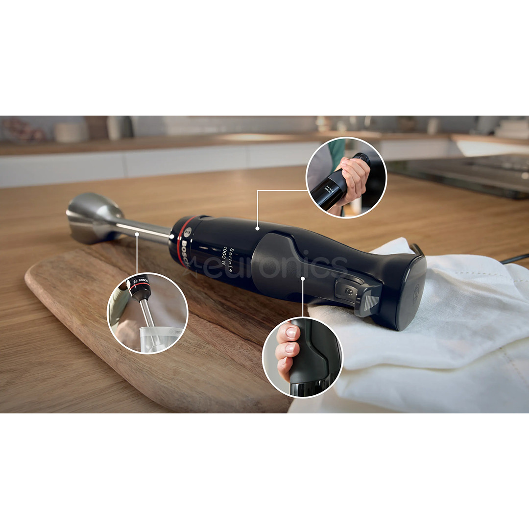 Bosch ErgoMaster, Series 4, 1000 W, black - Hand blender