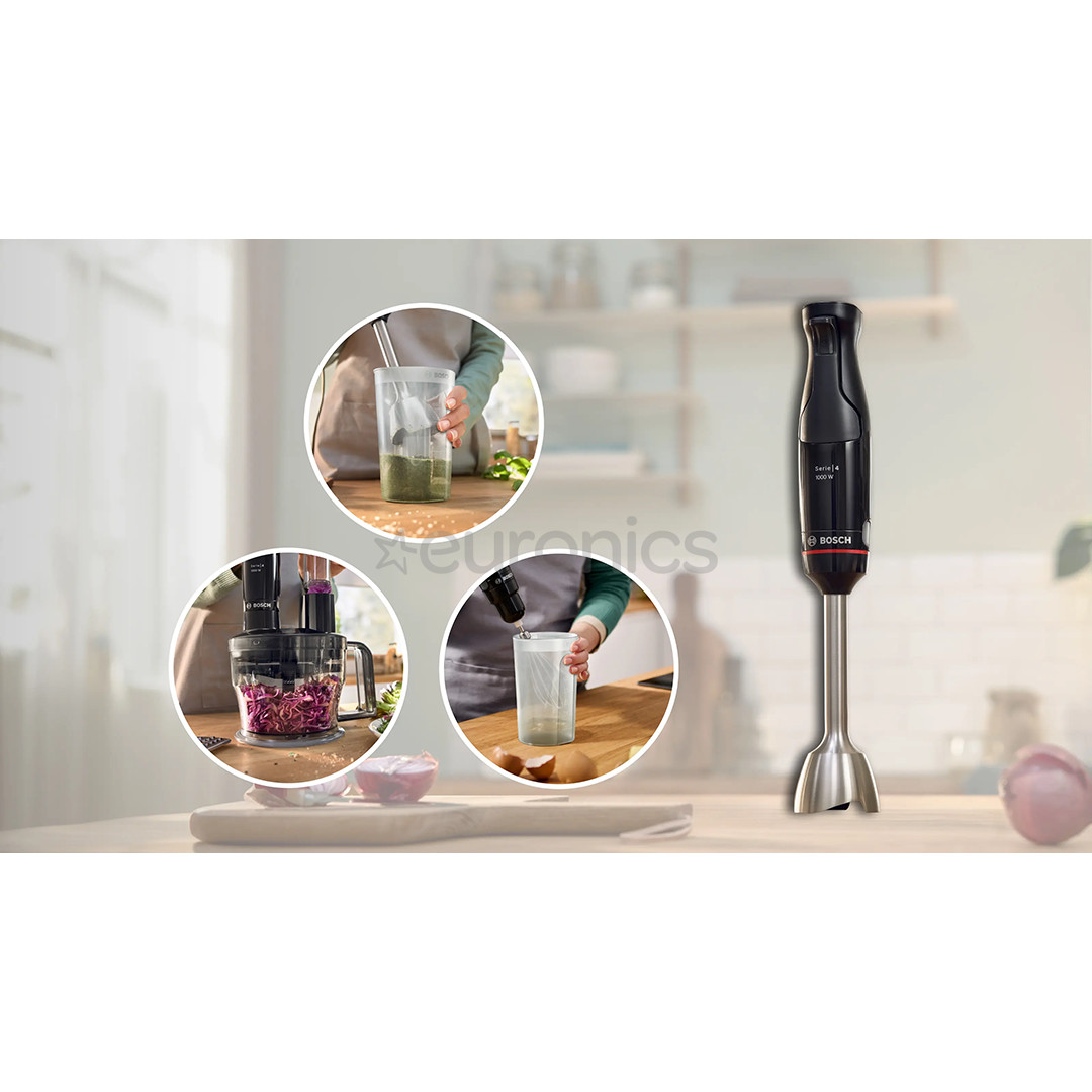 Bosch ErgoMaster, Series 4, 1000 W, black - Hand blender