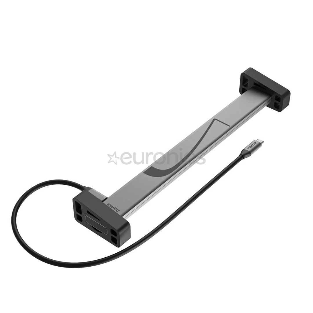 Hama Connect2Office, USB-C, 12 портов, 100 Вт, серый - Док-станция для ноутбука