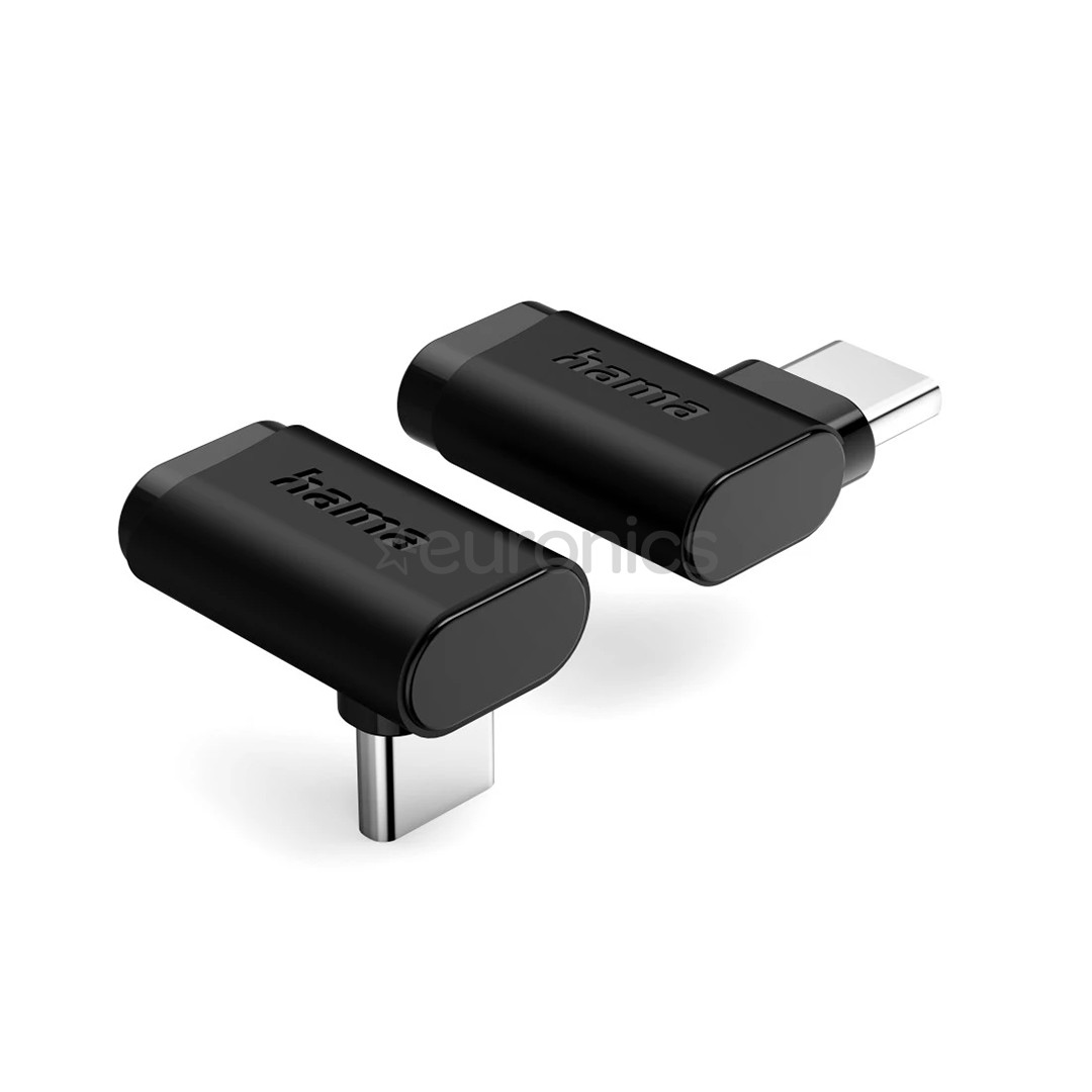 Hama 90°C USB-C Angled Adapter, black - Adapter