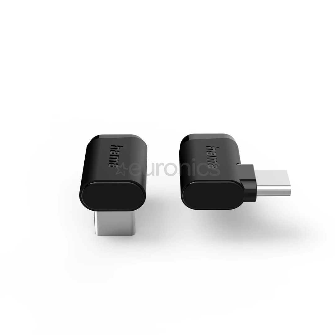 Hama 90°C USB-C Angled Adapter, black - Adapter