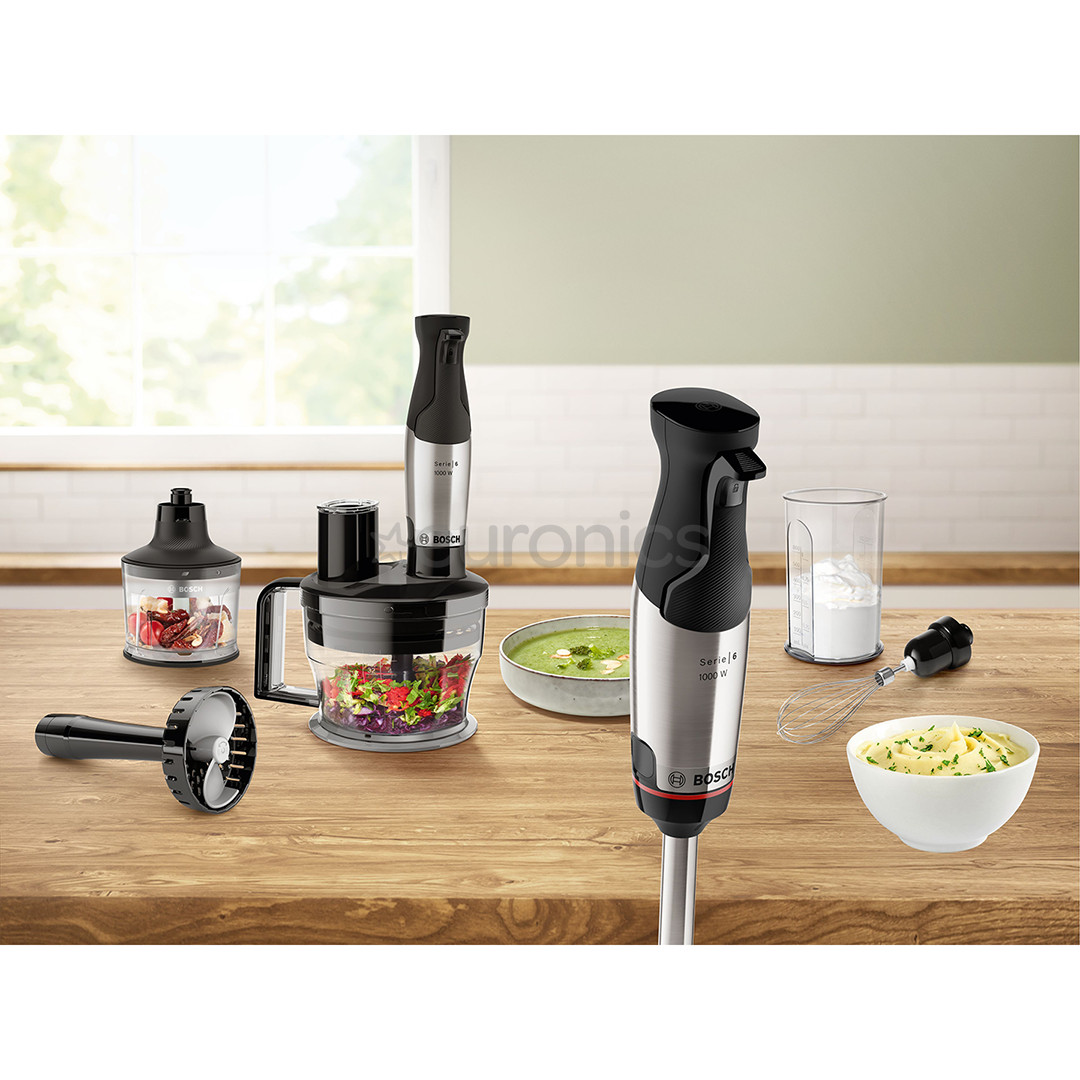 Bosch ErgoMaster, Series 6, 1000 Вт, нерж. сталь - Погружной блендер