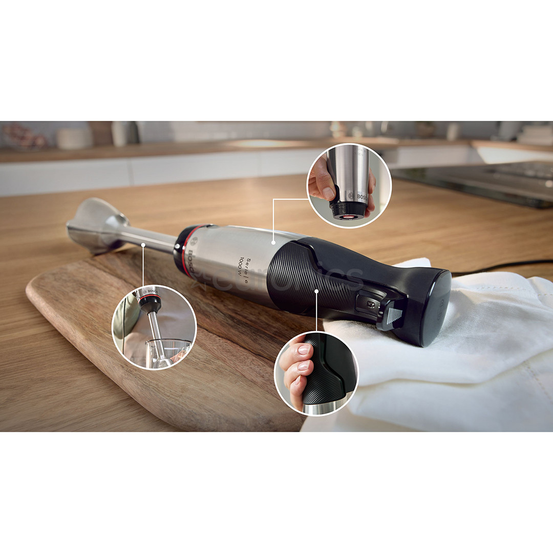 Bosch ErgoMaster, Series 6, 1000 Вт, нерж. сталь - Погружной блендер