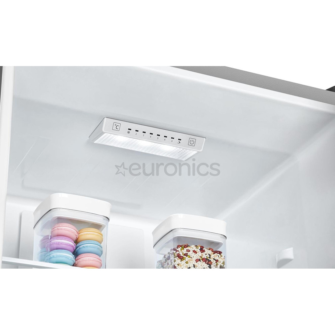 Hisense, Total No Frost, 336 L, augstums 202 cm, pelēka - Ledusskapis