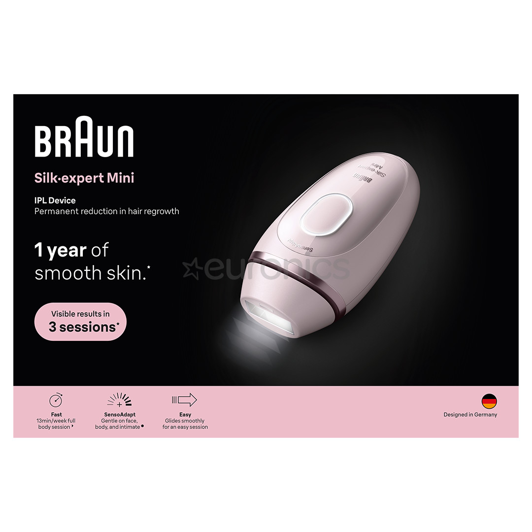 Braun Silk-expert Mini, розовый - Фотоэпилятор