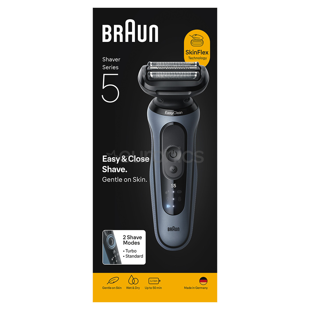 Braun Series 5, Wet & Dry, zila - Skuveklis