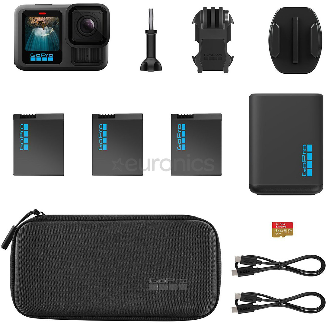 GoPro Hero13 Black Extended Power Bundle,, черный - Экшн-камера