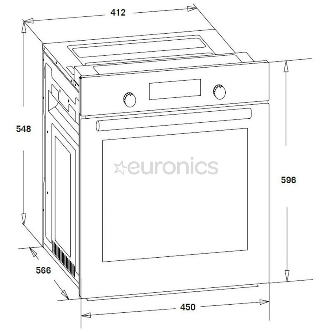 Schlosser, 47 L, pelēka - Iebūvējama elektriskā cepeškrāsns