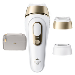 Braun Silk-expert Pro 5, white/golden - IPL Hair removal device