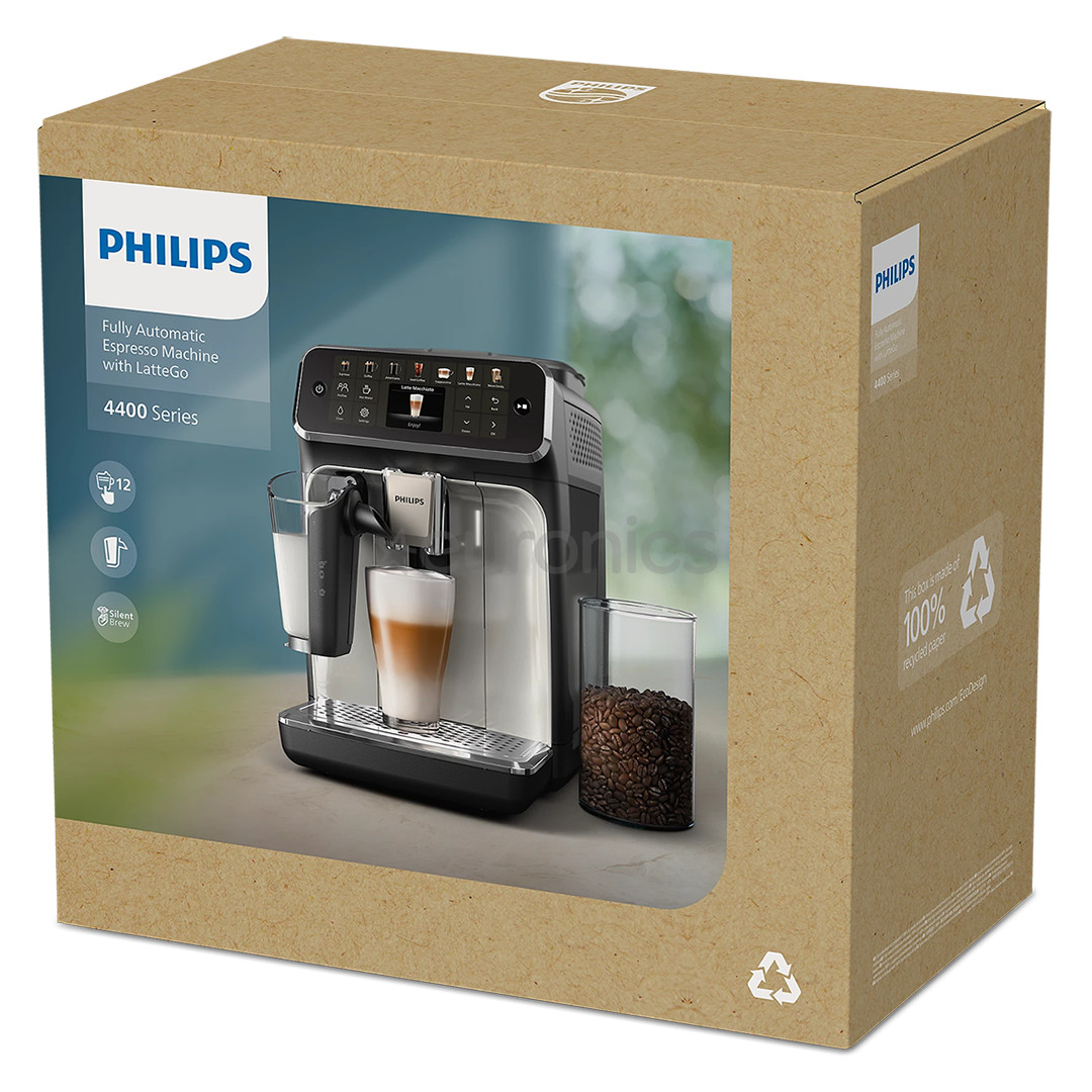 Philips LatteGo Series 4400, black - Fully automatic espresso machine