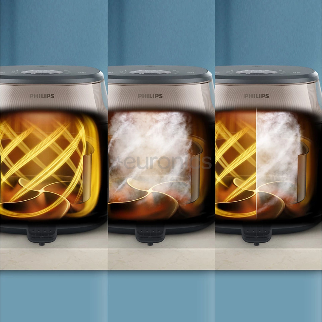 Philips 5000 Series, 7.2 L, 2000 W, steam function, gold/black - Airfryer