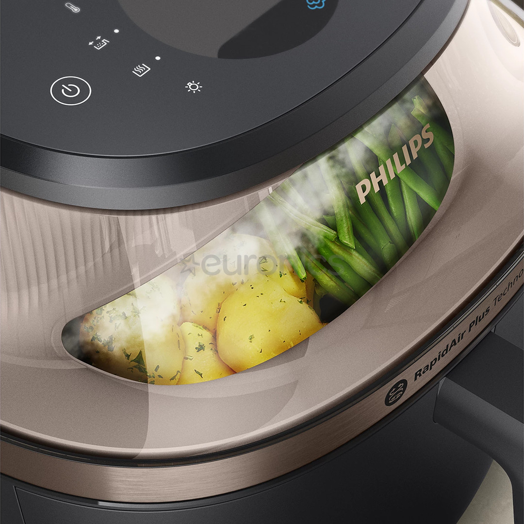 Philips 5000 Series, 7.2 L, 2000 W, steam function, gold/black - Airfryer