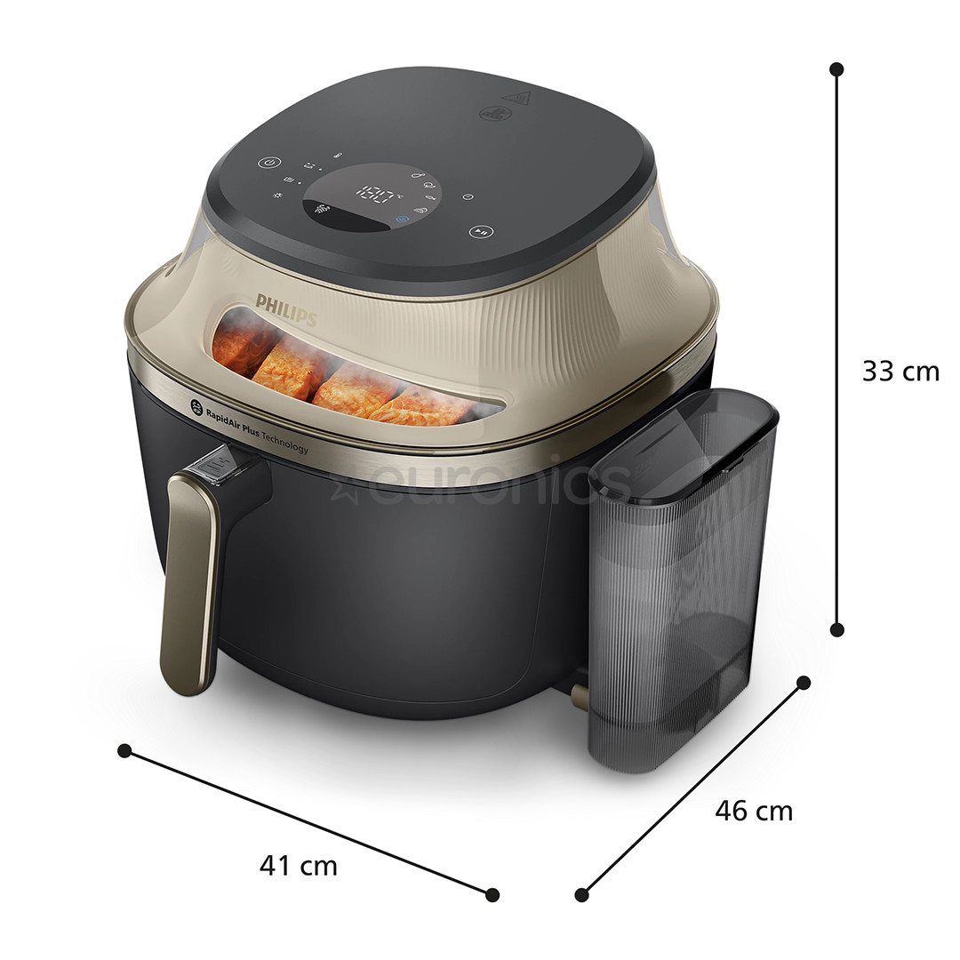 Philips 5000 Series, 7.2 L, 2000 W, steam function, gold/black - Airfryer