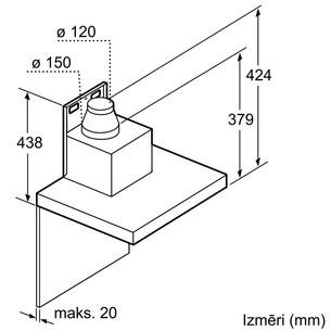 Bosch, Series 6, 722 m³/h, stainless steel - Cooker hood