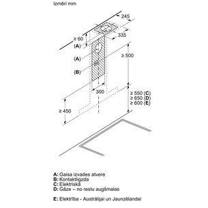 Bosch, Series 6, 722 m³/h, stainless steel - Cooker hood