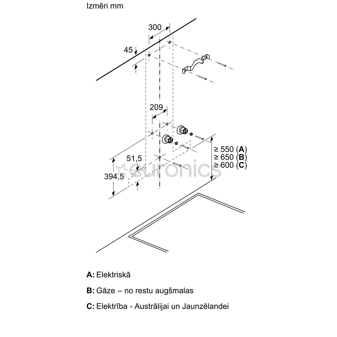 Bosch, Series 6, 722 m³/h, stainless steel - Cooker hood