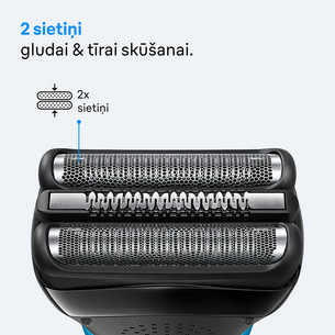 Braun Series 3 Shave & Style, Wet & Dry, blue - Shaver