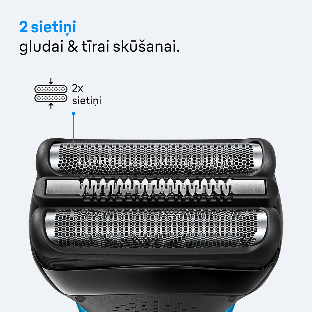 Braun Series 3 Shave & Style, Wet & Dry, blue - Shaver