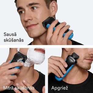 Braun Series 3 Shave & Style, Wet & Dry, blue - Shaver