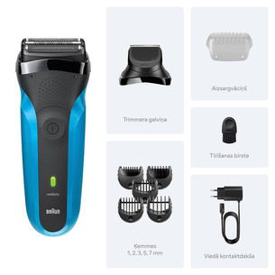 Braun Series 3 Shave & Style, Wet & Dry, blue - Shaver