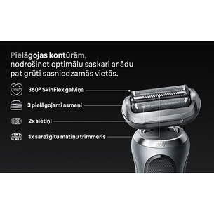 Braun, series 7, Wet & Dry, grey - Shaver