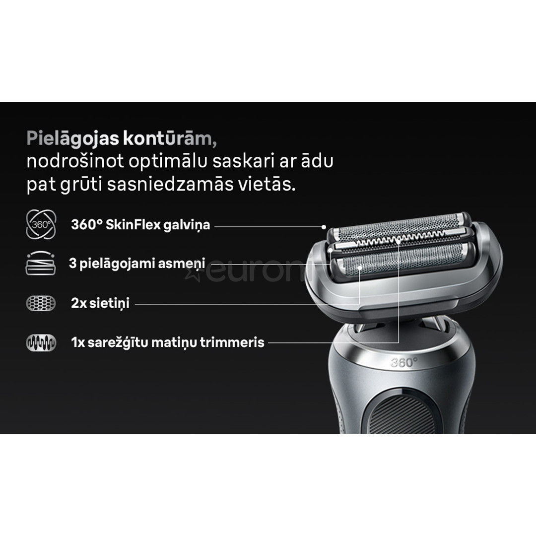 Braun, series 7, Wet & Dry, grey - Shaver