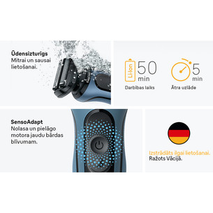 Braun Series 5, Wet & Dry, zila - Skuveklis