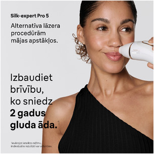 Braun Silk-expert Pro 5, white/golden - IPL Hair removal device