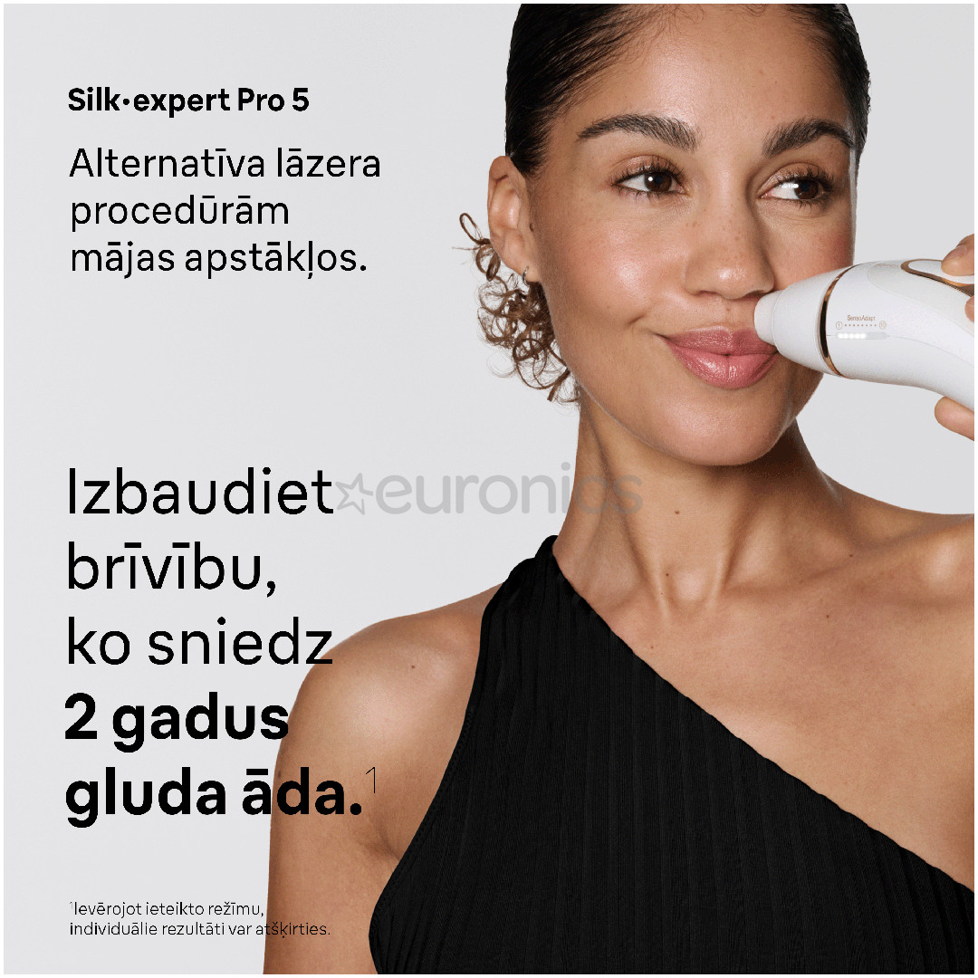 Braun Silk-expert Pro 5, white/golden - IPL Hair removal device