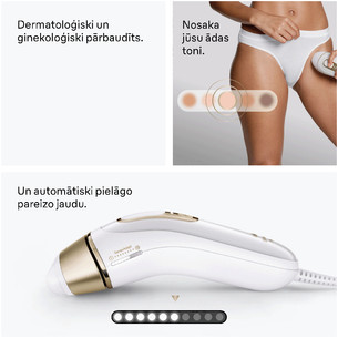 Braun Silk-expert Pro 5, white/golden - IPL Hair removal device