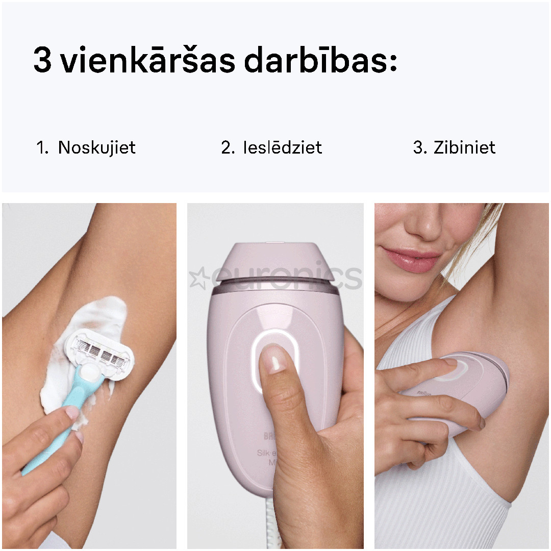 Braun Silk-expert Mini, розовый - Фотоэпилятор