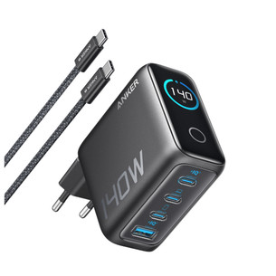 Anker 4-Port Foldable PD 3.1 USB-C GaN Charger, 140W, pelēka - Lādētājs B2697G41