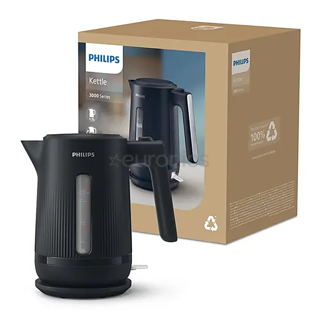 Philips 3000 Series, 1.7 L, black - Kettle