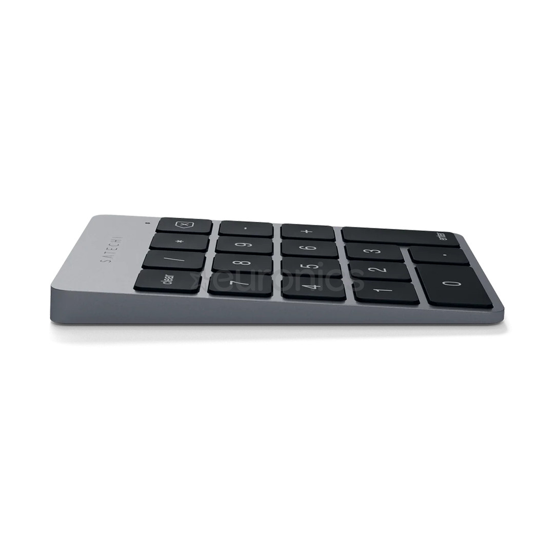Satechi Aluminum Slim Bluetooth Keypad, pelēka - Bezvadu tastatūra